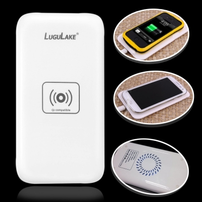 (Upgraded) LuguLake White Qi-Enabled Single-Position Wireless Standard Charger Charging Cooling Pad