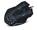LuguLake Breathing-Air Ergonomic Optical Mouse, 6 Programmable Buttons, Up to 2400 DPI, Wired With Braided-fiber USB Cable