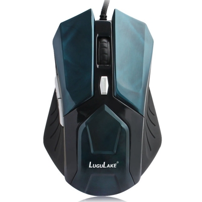 LuguLake High Precision Ergonomic Laser Game Mouse With 4-speed max 3200DPI,7 Programmable Keys