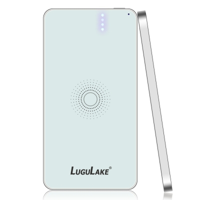 LuguLake 4200mAh Qi-Enabled Wireless External Battery Power Bank w/ Inductive Charger Pad Station